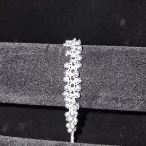 Elegant Silver Beaded Bracelet